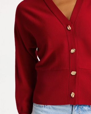 Hammered Button Down Cardigan click to view larger image.