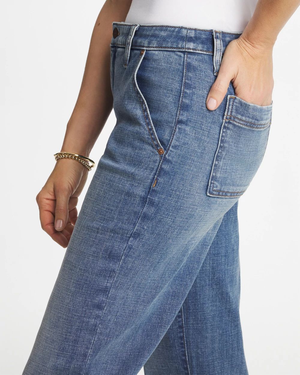 Girlfriend Straight Ankle Jeans