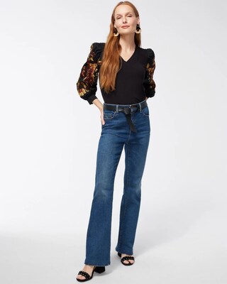 Embroidered Peacock Tee