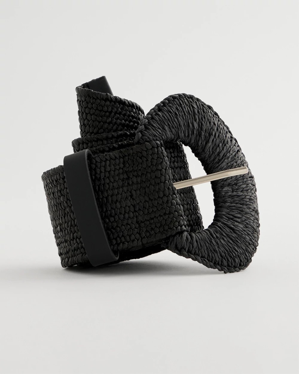 Raffia Wrapped Stretch Belt