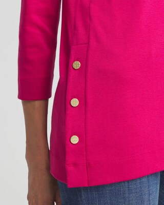 V-neck Button Detail Tunic click to view larger image.