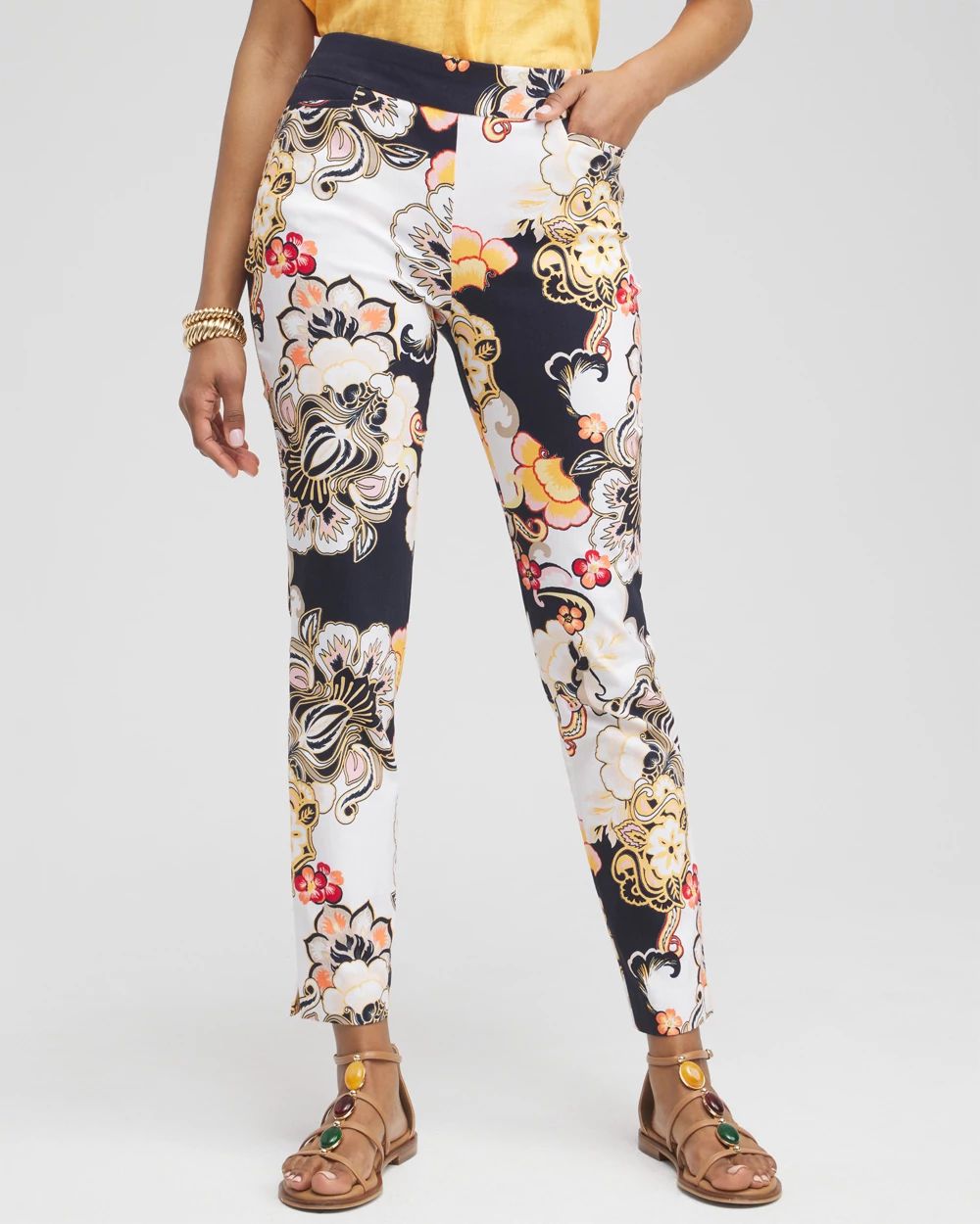 Brigitte Warm Floral Ankle Pants