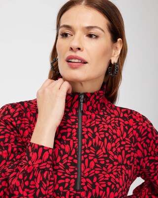 Zenergy® French Terry Print Half Zip Pullover click to view larger image.