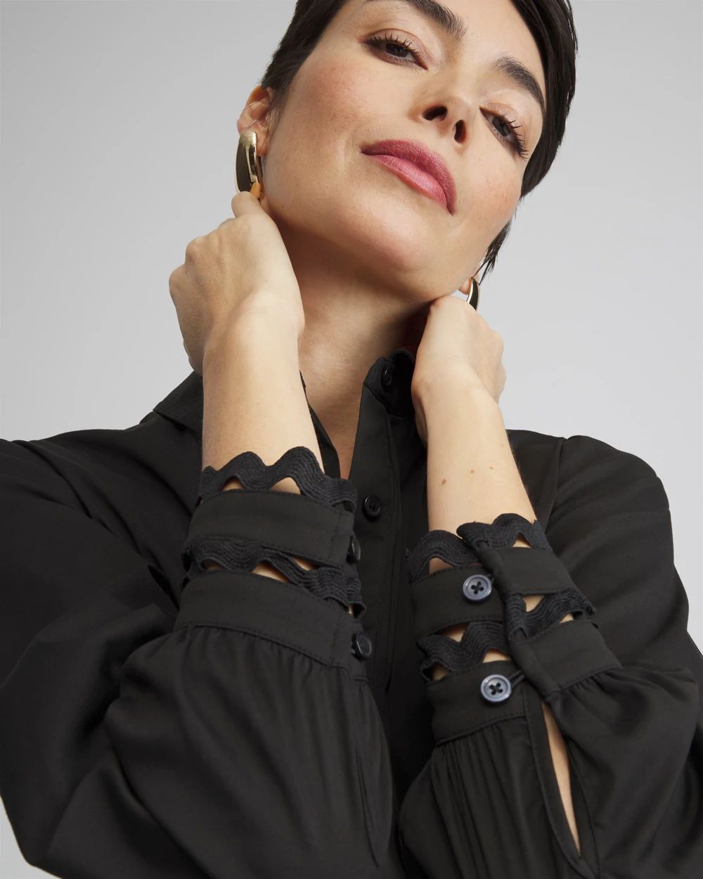 Poplin Ric Rac Shirt Dress