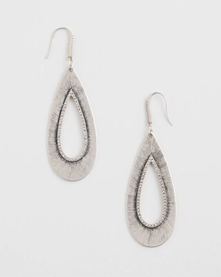 No Droop® Silver Tone Teardrop Earrings