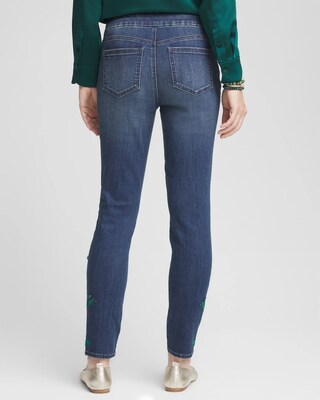 Petite Emerald Jewel Pull-On Ankle Jeggings click to view larger image.