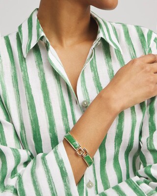 Green Chico's Click Bangle