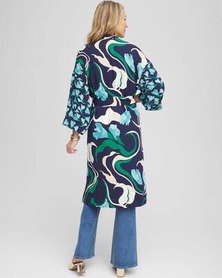 Long Wildflower Open-Front Kimono click to view larger image.