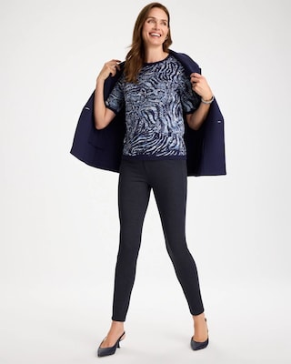 Ella Animal Short-Sleeve Sweater click to view larger image.