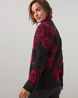 Textured Jacquard Print Cardigan