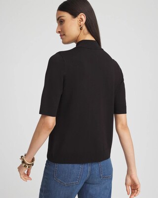 Ella Elbow Sleeve Mockneck Sweater click to view larger image.