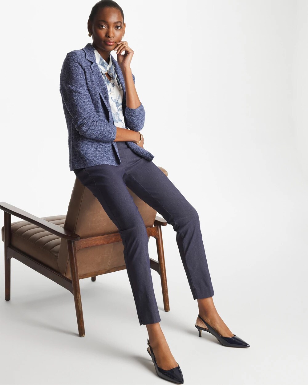 Indigo Brigitte™ Slim Pull-On Ankle Pants