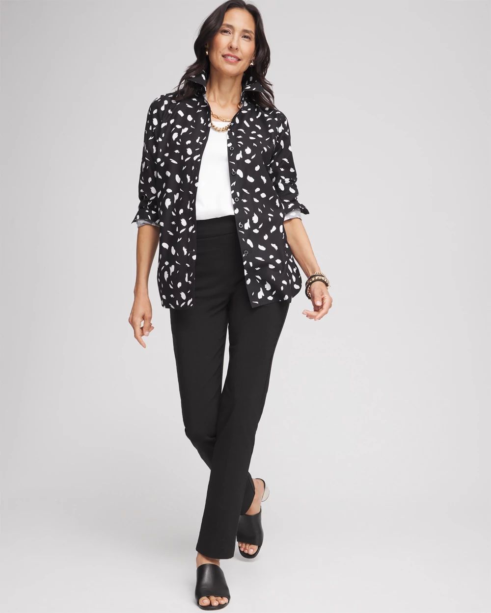 No Iron™ Dot Print Shirt