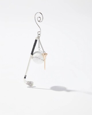 Gold Tone Golf Ornament