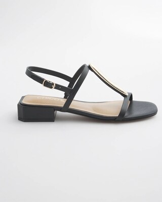 Black T-Strap Sandals