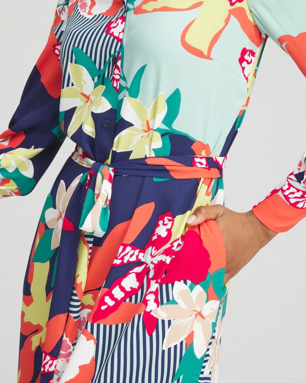 Floral Maxi Shirt Dress
