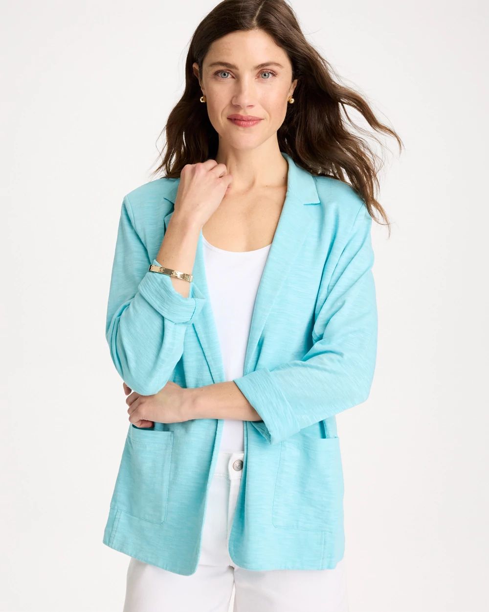 Slub Knit Blazer