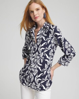 No Iron™ Stretch Swirl Shirt