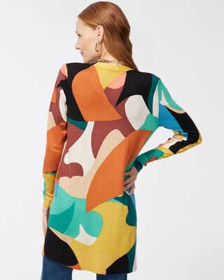 Spun Rayon Floral Midi Cardigan