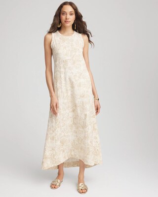 Printed Sleeveless Midi Tank Dress