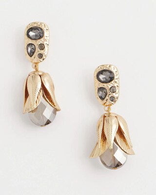 No Droop® Embellished Tulip Drop Earrings