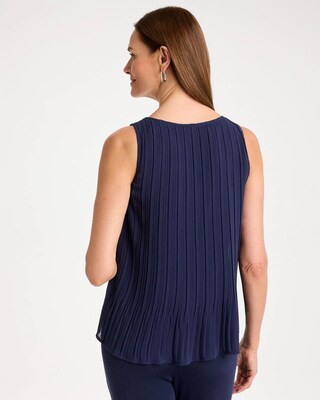 Travelers™ Pleated Chiffon Tank click to view larger image.