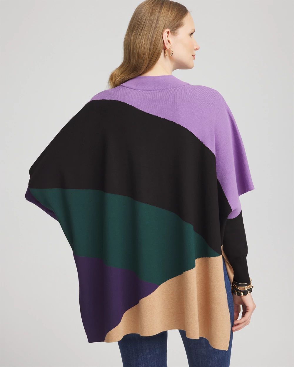 Colorblock Sweater Ruana