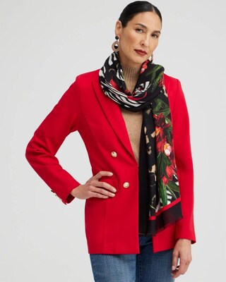 Mixed Print Oblong Scarf