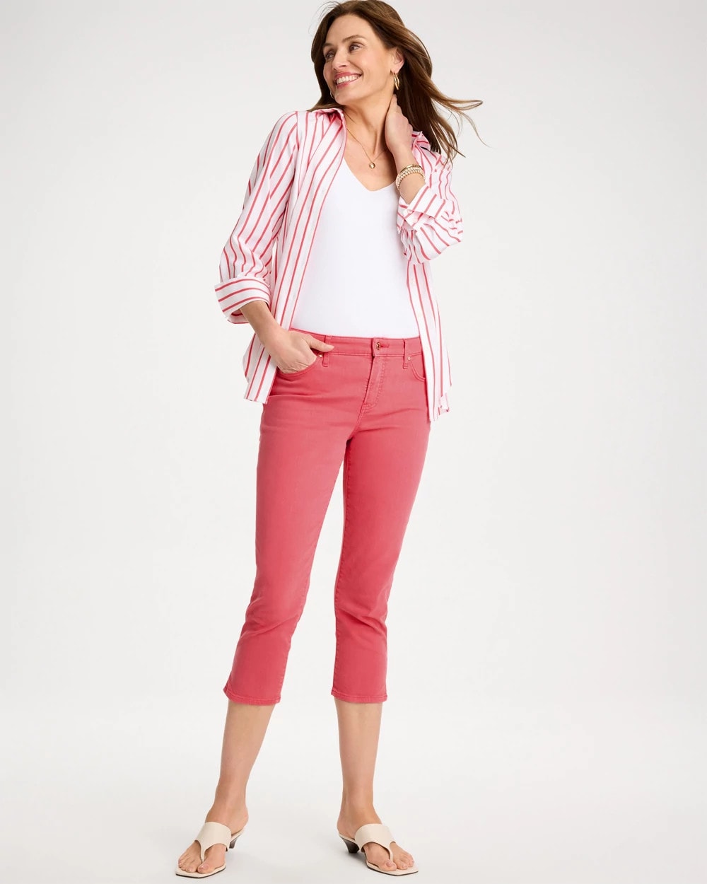 Girlfriend Slim Capri Jeans