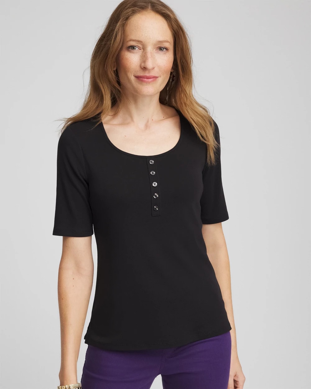 Pima Cotton Henley Tee