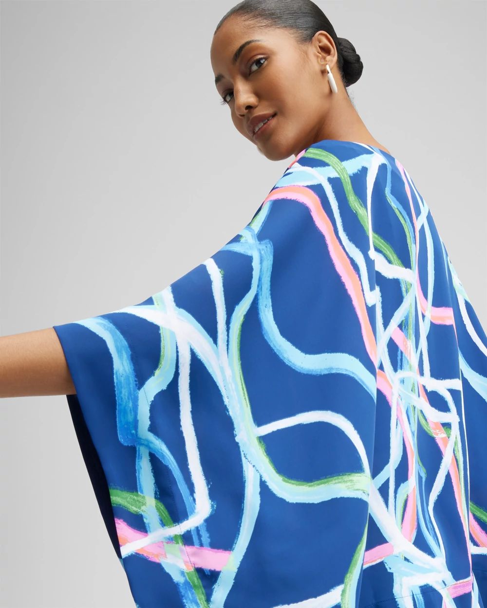 Abstract Lines Poncho