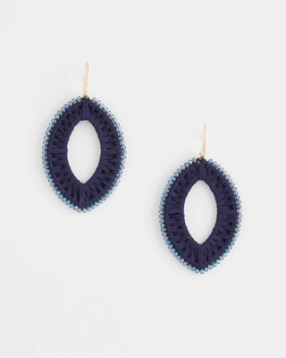 No Droop® Blue Faux Suede Earrings