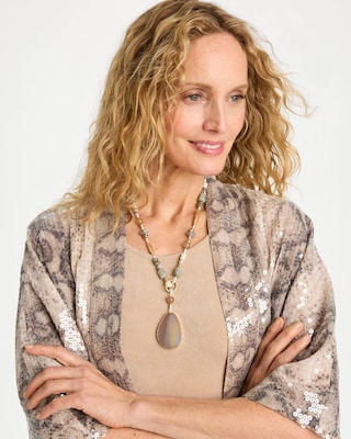 Genuine Stone Y-Necklace click to view larger image.