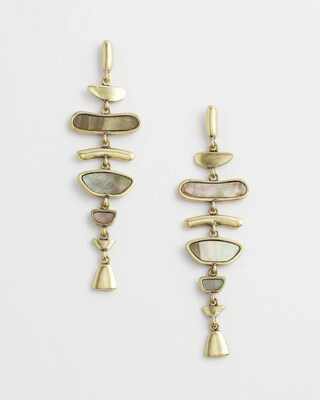 Lip Shell Linear Earrings