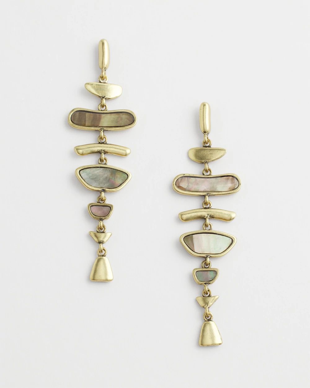 Lip Shell Linear Earrings