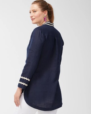 Linen Rick Rack Trim Tunic