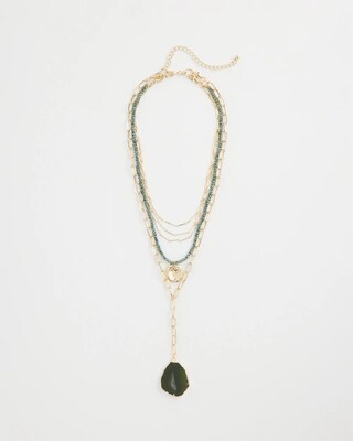 Green Stone Convertible Pendant