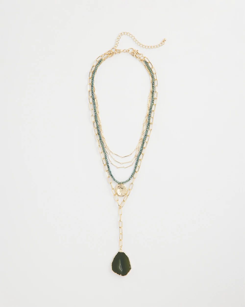 Green Stone Convertible Pendant