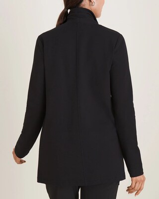 Zenergy French Terry Drape-Front Cardigan