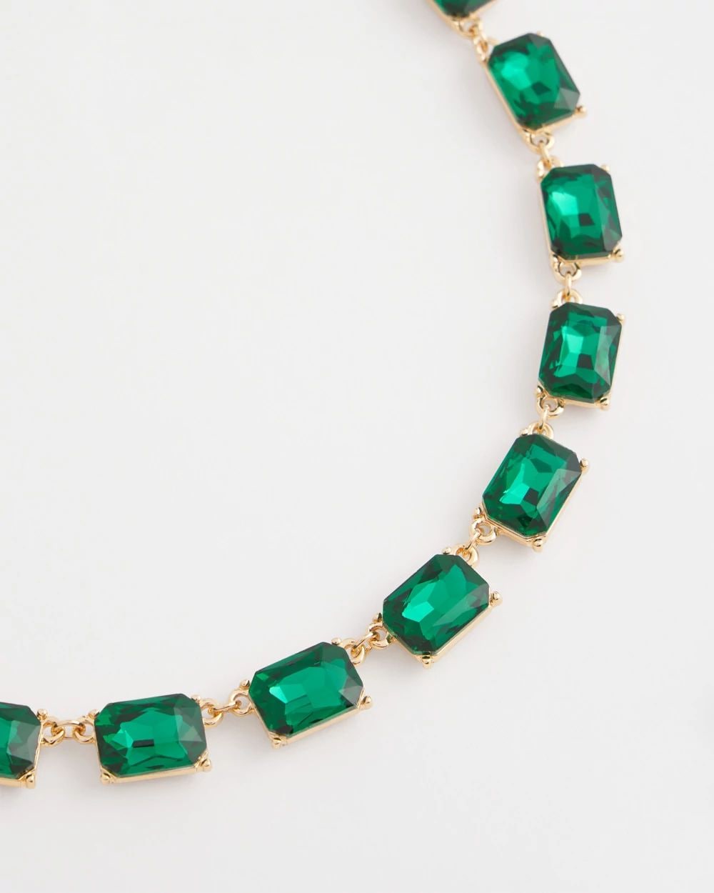 Emerald Cut Short Art Deco Necklace click to view larger image.