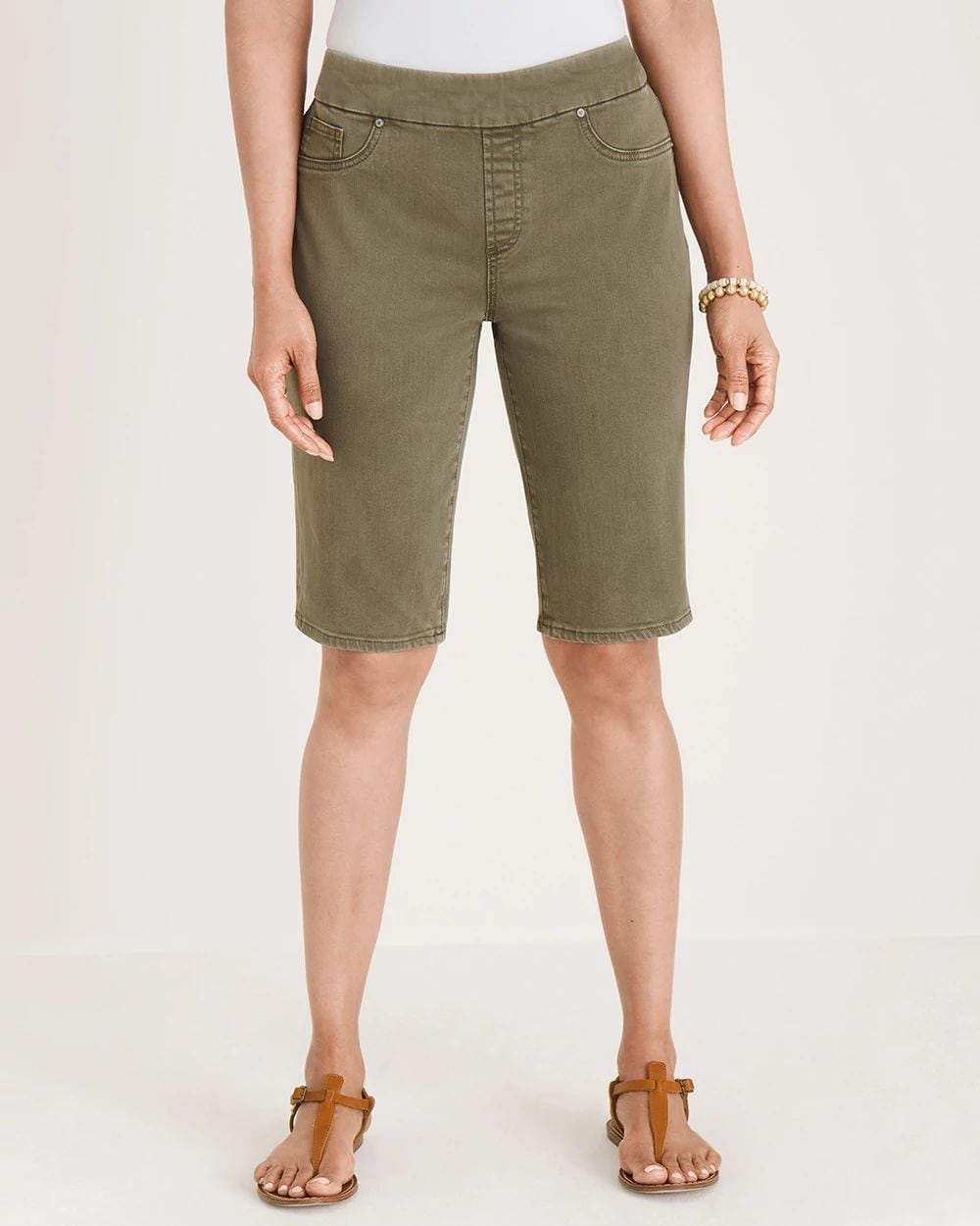 Pull-on Denim Shorts