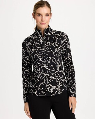 Zenergy® French Terry Printed Half-Zip Pullover