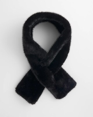 Black Faux Pull-through Scarf click to view larger image.