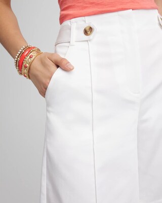 Sateen Tab-Front A-line Shorts click to view larger image.