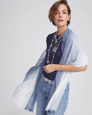 Slub Ombre Oblong Scarf click to view larger image.