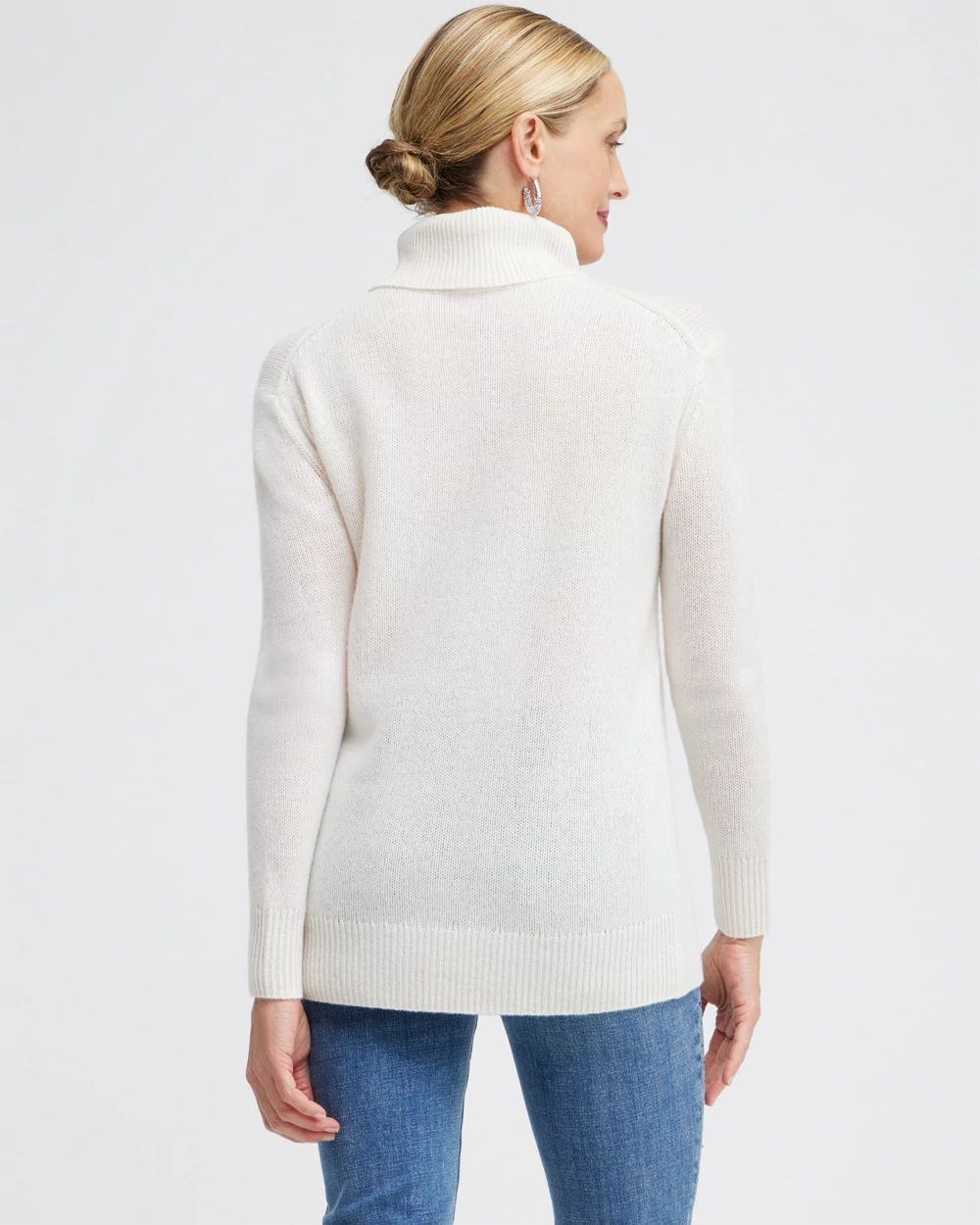 Cashmere Turtleneck Tunic Sweater