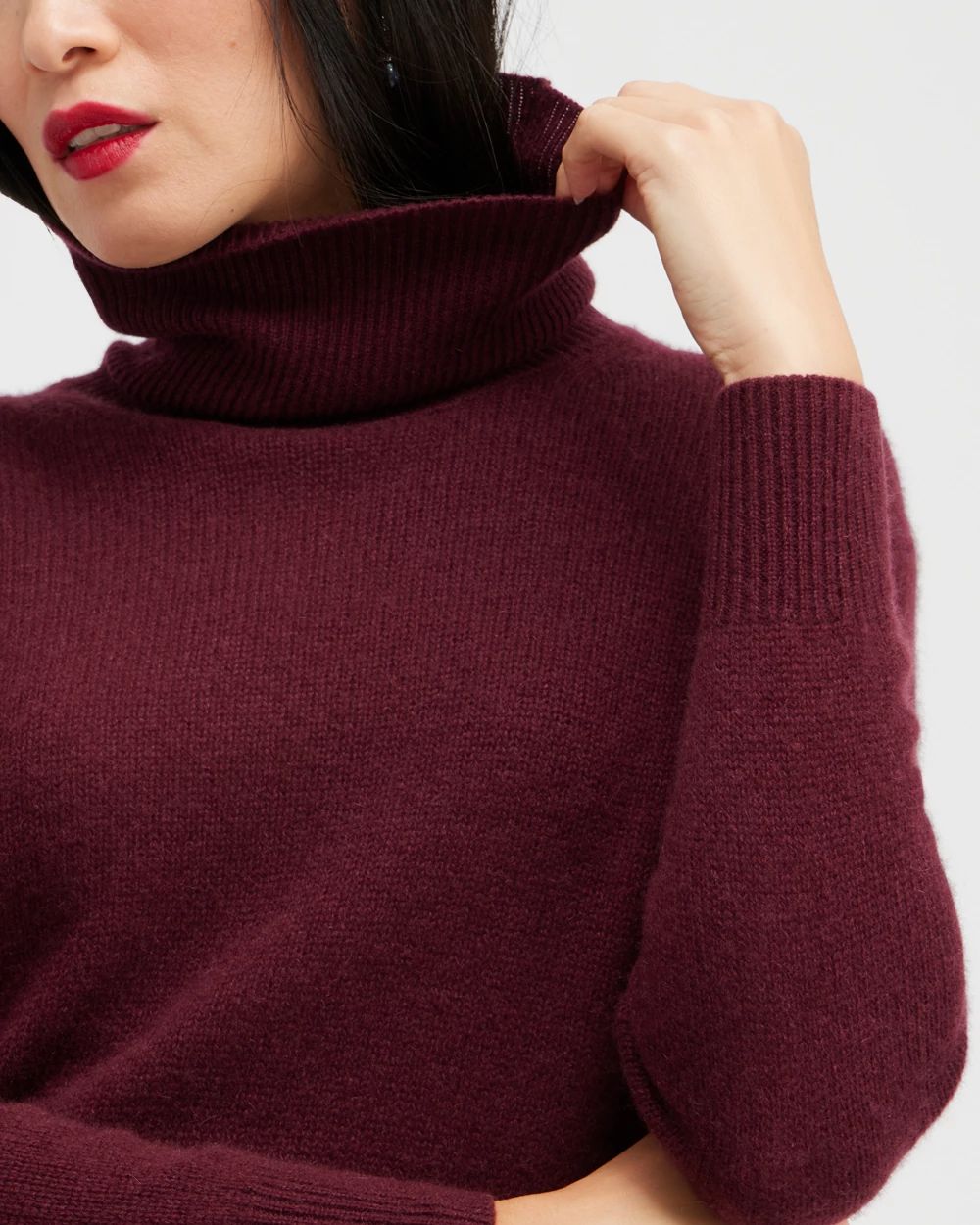 Cashmere Turtleneck Tunic Sweater