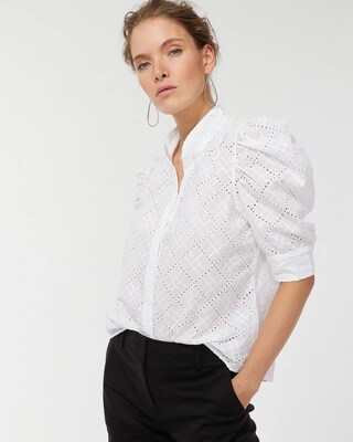 Mixed Eyelet Shirt
