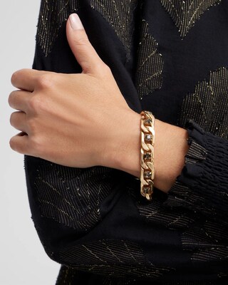 Gold Tone Chain Bracelet