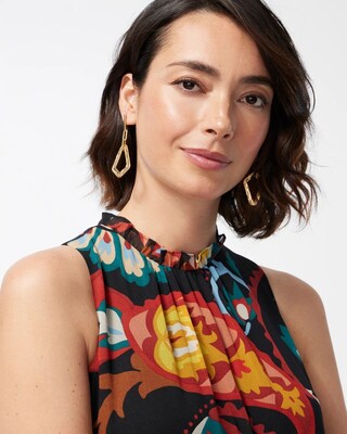 Gold Tone Textured Drop Hoops
